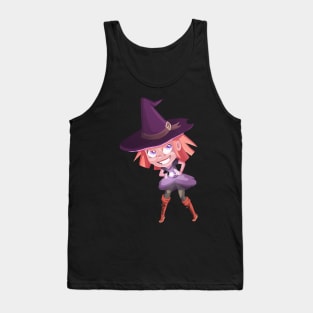 Little Purple Witch Girl Tank Top